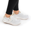 Ara Sapporo 3.0 12-27550-04H Perforated White & Metallic Wide Fit Sneaker | newshoes.ie