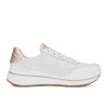 Ara Sapporo 3.0 12-27550-04H Perforated White & Metallic Wide Fit Sneaker | newshoes.ie