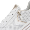 Ara Sapporo 3.0 12-27550-04H Perforated White & Metallic Wide Fit Sneaker | newshoes.ie