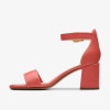 Clarks Ezoria Mae 26181297 Coral Leather Heeled Sandal | newshoes.ie