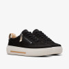 Clarks Hollyhock Zip 26182176 Black Nubuck Women's Sneaker | newshoes.ie