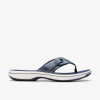 Clarks Brinkley Reyna 26182731 Navy Toe Post Slide | newshoes.ie