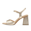 Marco Tozzi 2-28321-42 940 Gold Block Heel Sandal | newshoes.ie