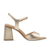 Marco Tozzi 2-28321-42 940 Gold Block Heel Sandal | newshoes.ie