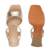 Marco Tozzi 2-28321-42 940 Gold Block Heel Sandal | newshoes.ie