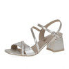 Caprice 9-28300-44 354 Taupe Suede Metallic Block Heel Sandal | newshoes.ie