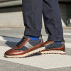 Rieker B0507-24 Brown & Navy Extra Wide Sneaker | newshoes.ie