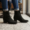 Caprice 9-25304-45 004 Black Suede Heel Ankle Boot | newshoes.ie