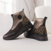 Remonte D0T78-90 Brown & Gold Metallic Comfort Fit Ankle Boot | newshoes.ie
