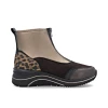 Remonte D0T78-90 Brown & Gold Metallic Comfort Fit Ankle Boot | newshoes.ie