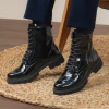 Remonte D2S72-02 Black Patent Boot | newshoes.ie