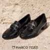 Marco Tozzi 24250-45 001 Black Patent Block Heel Loafer | newshoes.ie