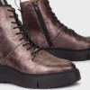 Lady wearing Wonders Sage A-9350 Metallic Bronze Leather Ankle Boot | newshoes.ie