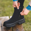Ara Mood 12-14102-01 (H Fitting) Black Waterproof Stretch Wide Fit Boot | newshoes.ie