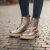 Caprice 9-26256-45 959 Gold Metallic Wide Fit Tex Ankle Boot | newshoes.ie