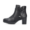 Rieker 77667-00  Black Block Heel Ankle Boot | newshoes.ie
