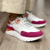 Jose Saenz 2287 White Pink Orange Lace-Up Casual Shoe | newshoes.ie
