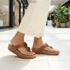 FitFlop Lulu Marbled-Stone A4T-C15 Tan Toe Post Sandals | newshoes.ie