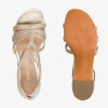 Marco Tozzi 2-28213-46 940 Gold Block Heel Occasion Sandal | newshoes.ie