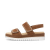 Remonte D3P50-22 Tan Suede Stitch Wedge Sandal | newshoes.ie