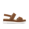 Remonte D3P50-22 Tan Suede Stitch Wedge Sandal | newshoes.ie