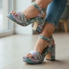 Marco Tozzi 2-28399-46 774 Green Diamante Platform Sandal