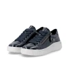 Remonte D3E07-14 Navy Patent Water-Repellent Wide Fit Casual Shoe | newshoes.ie