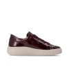 Remonte D3E07-35 Burgundy Patent Water-Repellent Wide Fit Casual Shoe | newshoes.ie