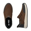 Rieker 11551-22 Dark Tan Water-Repellent Wide Fit Slip On Shoe | newshoes.ie