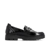 Rieker 43050-00 Black Patent Wide Fit Slip-On Shoe | newshoes.ie