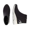 Remonte D0T73-03 Black Water-Repellent Wide Fit Wedge Ankle Boot | newshoes.ie