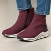 Remonte D0T73-35 Burgundy Water-Repellent Wide Fit Wedge Ankle Boot | newshoes.ie