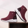 Remonte D0T73-35 Burgundy Water-Repellent Wide Fit Wedge Ankle Boot | newshoes.ie