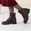 Remonte D8661-35 Wine Leather Biker Boot | newshoes.ie