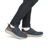 Rieker B1854-14 Navy Tan Wider Fit Velcro Casual Shoe | newshoes.ie