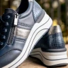 Remonte D0T09-14 Navy Blue Metallic Wide Fit Casual Shoe | newshoes.ie