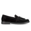 Gabor 4009.02.001 Black Suede Leather Block Heel Loafer | newshoes.ie