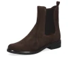 Caprice 9-25304-41 342 Brown Suede Low Block Heel Ankle Boot | newshoes.ie