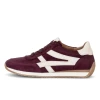 Gabor 6032.01.004 Burgundy Suede Leather Wide Fit Trainer | newshoes.ie
