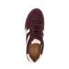 Gabor 6032.01.004 Burgundy Suede Leather Wide Fit Trainer | newshoes.ie