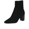 Caprice 9-25311-43 024 G Fitting Black Croco Block Heel Ankle Boot | newshoes.ie