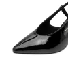 Marco Tozzi 29609-47 018 Black Patent Slingback Pump | newshoes.ie