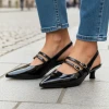 Marco Tozzi 29508-45 018 Black Patent Slingback Pump | newshoes.ie