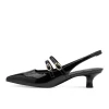 Marco Tozzi 29508-45 018 Black Patent Slingback Pump | newshoes.ie