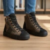 Rieker N5931-25 Black Leopard Print High Top | newshoes.ie