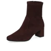Caprice 9-25354-41 302 Dark Brown Stretch Ankle Boot | newshoes.ie