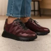 Wonders Odisei 110 Wine Women's Leather Sneaker | newshoes.ie