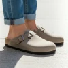 Birkenstock Boston Soft Footbed 1018147 Tobacco Brown Natural Leather Clog | newshoes.ie