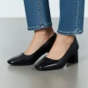 Clarks Fernie Court 26183032 Black Leather Block Heel Dress Shoe | newshoes.ie