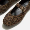 FitFlop Delicato ADQ-E76 Leopard Print Soft Suede Leather Mary Jane Flat | newshoes.ie